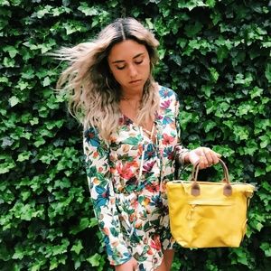 Yellow Leather Hand Bag